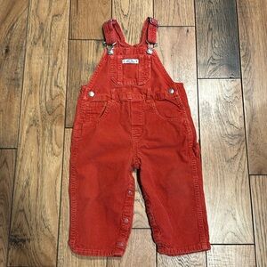 Baby Gap orange corduroy overalls